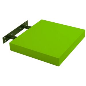 Raft perete cu suport ascuns 23.5x23.5x3.8 cm, MDF Verde