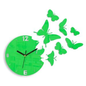 Ceas de perete FLUTURI GREEN HMCNH003-green (ceas modern de)