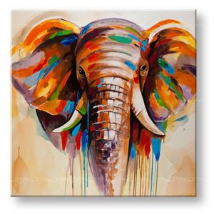 Tablou pictat manual ELEFANT – 1-piesă YOBDA035E1 (tablouri)