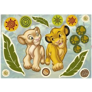 Stickere perete Lion King - Simba si Nala