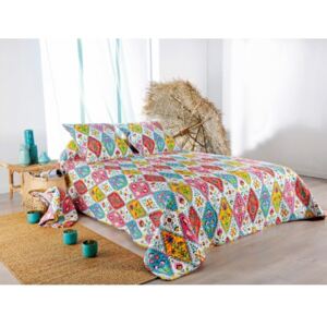 Cuvertura de pat Gipsy cu romburi multicolore