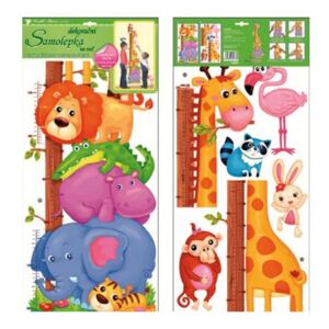 Stickere decorative pentru masurare copii - elefanti, lei si girafe