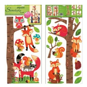 Stickere decorative pentru masurare copii - veverite si vulpi