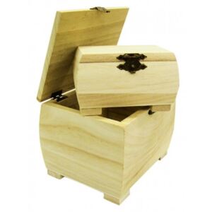 Set 2 cutii lemn cu picioare