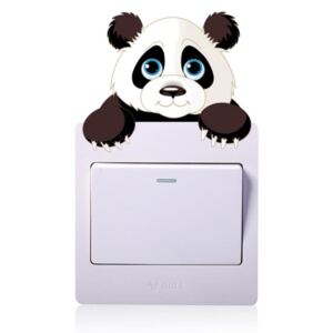 Sticker intrerupator panda 9 x 10 cm