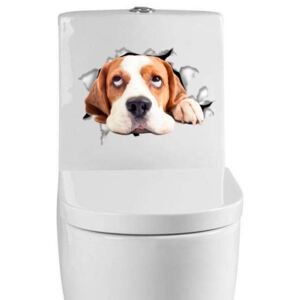 Sticker decorativ Here I am - Beagle 21 x 15 cm
