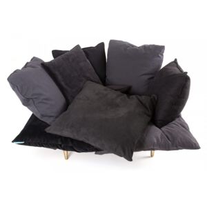 Fotoliu negru din material textil Comfy Armchair Seletti