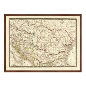 Tablou - hartă Dacia Antică, Moesia și Câmpia Panonică