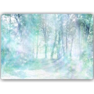 CARO Tablou metalic - Forest In The Sun 30x20 cm