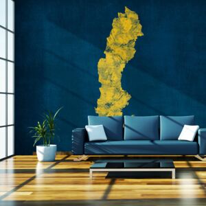 Fototapet Bimago - Map: Sweden + Adeziv gratuit 200x154 cm
