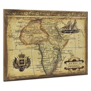 [art.work] Design fotografie de perete - Harta Africii Model 4- cu rama - 60x80x2,8cm