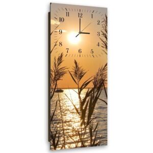 Ceas de perete - Reeds At Sunset 30x90 cm