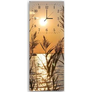 Ceas de perete - Reeds At Sunset 30x90 cm