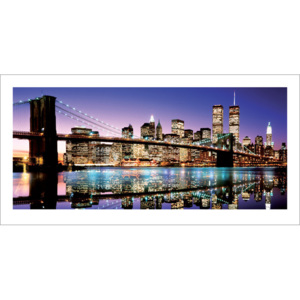 Brooklyn Bridge - Colour Reproducere, (100 x 50 cm)