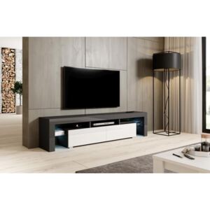 Comoda tv TORO 200, grafit/alb, 200x35x45 cm