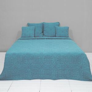 Cuvertura de pat din bumbac matlasat verde 150 cm x 150 cm