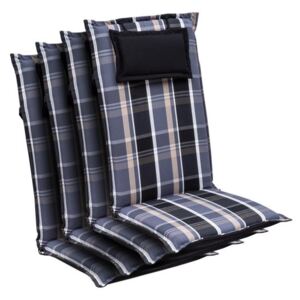 Blumfeldt Elbe, pernă tapițată, pernă pentru scaun, spătar înalt, scaun de grădină, dralon, 50 × 120 × 8 cm