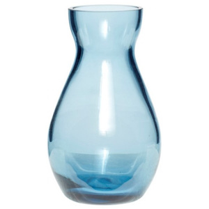 Vaza albastra din sticla 10 cm Neck Hubsch