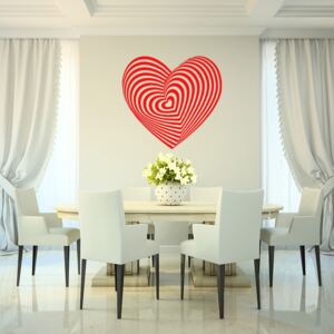 GLIX Hypno heart - autocolant de perete Rosu deschis 75 x 70 cm