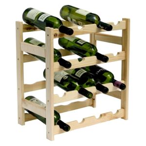 Raft din lemn pentru 16 sticle de vin