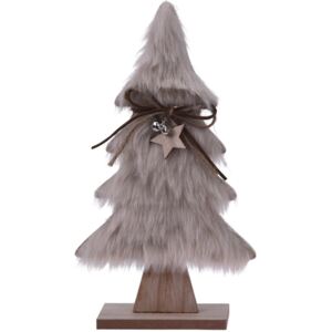 Decorațiune Crăciun Hairy tree, maro deschis, 28 cm