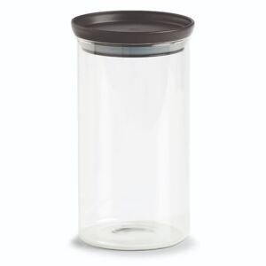 Recipient pentru depozitare cu capac etans, din sticla, Classic Large Transparent / Negru, 950 ml, Ø10,3xH18,6 cm