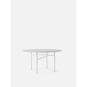 Masa dining din otel si linoleum 138 cm Snaregade Light Grey/Mushoom Menu