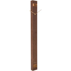 Ceas din lemn pentru perete Karlsson Discreet Long, 7,7 x 90 cm, maro