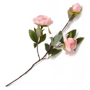 Fir floare artificiala Peony Roz, 55 cm