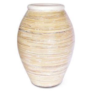 Vaza decorativa din ceramica Baio Crem, Ø30xH40cm