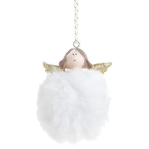 Set 6 ornamente brad Fluffy Angel 17 cm