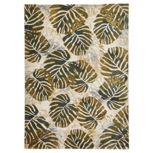 Covor Think Rugs Tropics Cream & Green, 160 x 220 cm, crem - verde