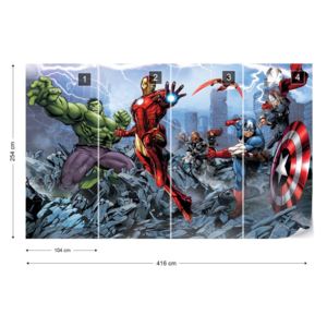 Fototapet - Marvel Avengers Vliesová tapeta - 416x254 cm