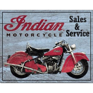 INDIAN MOTORCYCLES - Parts and Service Placă metalică, (40 x 31,5 cm)