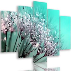 CARO Tablou pe pânză - Dandelion And Dew 100x70 cm