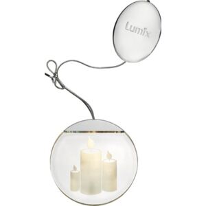 Ornament luminos cu LED Krinner Lumix Deco Lights lumanari, cu baterii, Ø 10 cm, alb neutru, baterii incluse