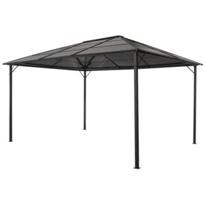 Pavilion cu acoperiș, negru, 4 x 3 x 2,6 m, aluminiu