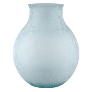 Vază din sticlă reciclată Ego Dekor Silk, înălțime 36 cm, turcoaz