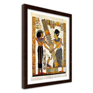CARO Imagine în cadru - Egyptian Hieroglyphs 40x50 cm Maro