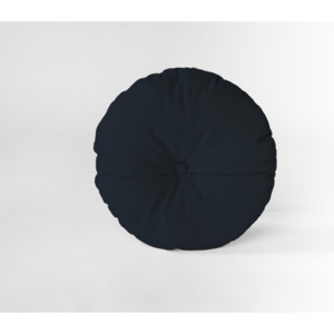 Pernă decorativă rotundă Velvet Atelier Blue Navy, ⌀ 45 cm