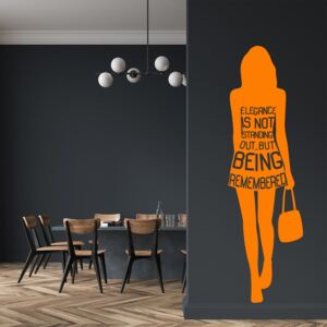 GLIX Elegance - autocolant de perete Portocaliu 50 x 160 cm