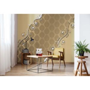 Fototapet - Luxuy Ornamental Design Gold Vliesová tapeta - 416x254 cm