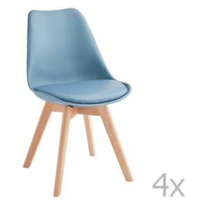 Set 4 scaune Design Twist Tom, albastru