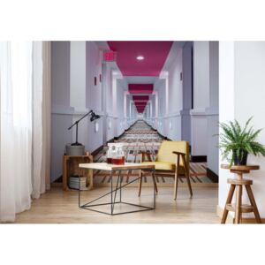 Fototapet - The Pink Corridor Vliesová tapeta - 254x184 cm