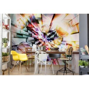 Fototapet - 3D Abstract Design Multicoloured Vliesová tapeta - 254x184 cm