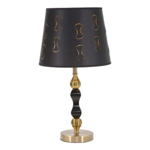 Lampadar Siluette, 58x32x32 cm, metal/ lemn/ plastic, negru/ auriu