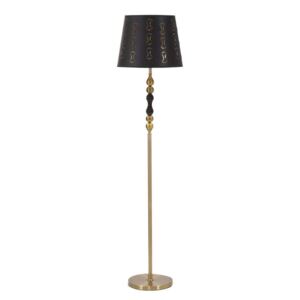 Lampadar Siluette, 165x40x40 cm, metal/ lemn/ plastic, negru/ auriu