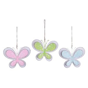 Set 3 decorațiuni de agățat Ego Dekor Butterfly