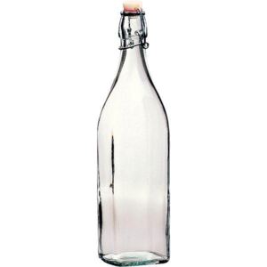 Sticlă pentru alcool 1,0 l rectangulară, 4 fețe Swing Bormioli Rocco