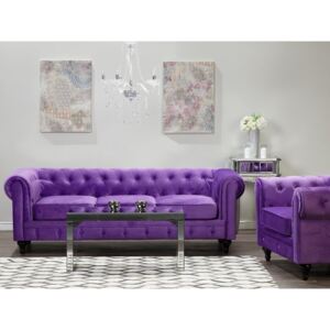 Chesterfield set mobilier tapițat YZ1219, Culoare: Violet